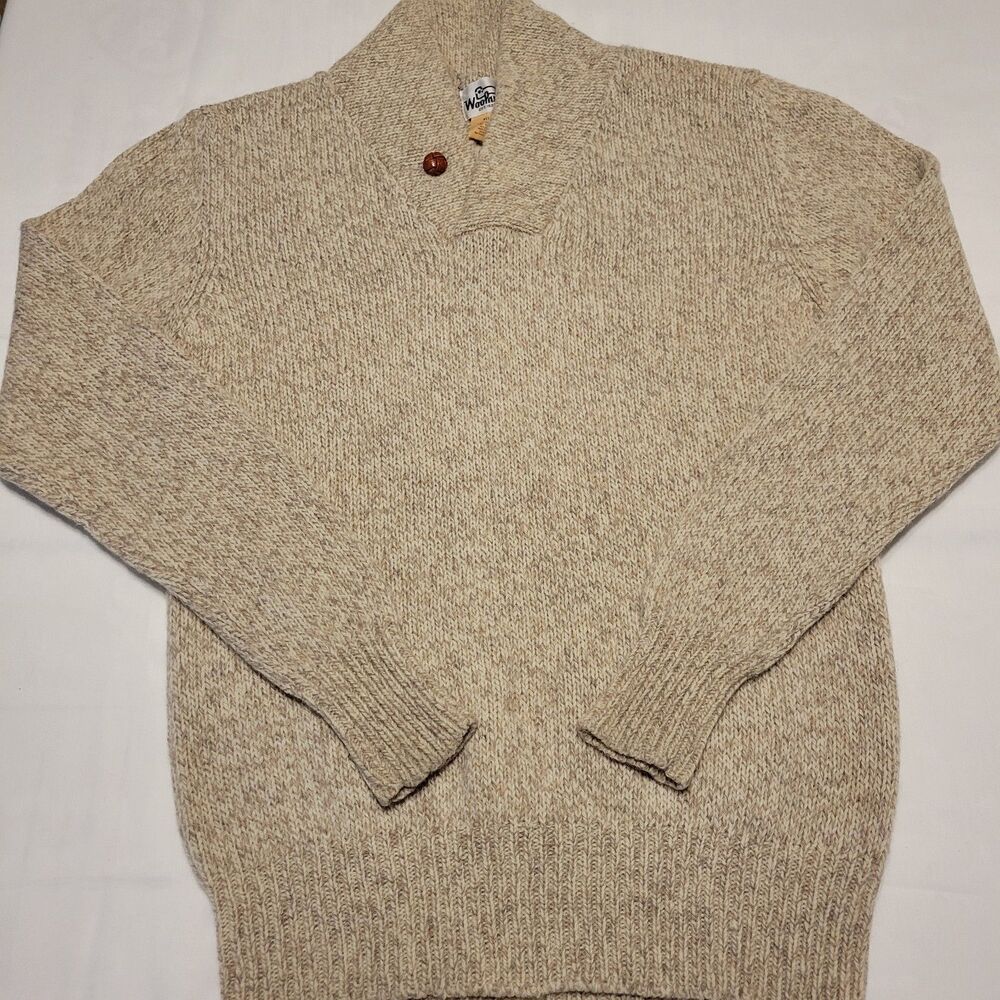 Woolrich Women's Beige Knit Sweater Pullover Size Large  Long Sleeve  Wool Nylon